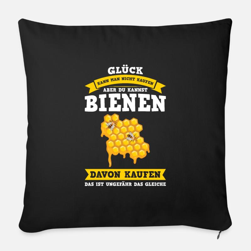Imker Bienen Imkern Geschenk - Sofakissenbezug 45 x 45 cm - Schwarz