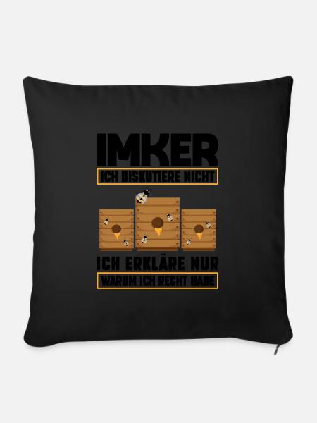 Imker Bienen Imkern Geschenk - Sofakissenbezug 45 x 45 cm - Schwarz