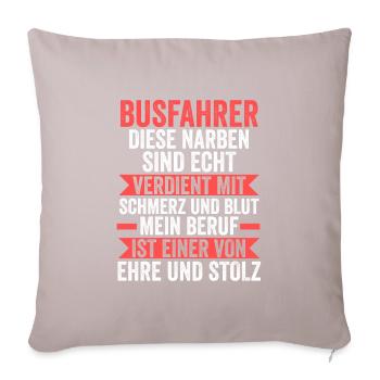 Busfahrer Job Reisebus Geschenk - Sofakissenbezug 45 x 45 cm - helles Taupe - Vorne