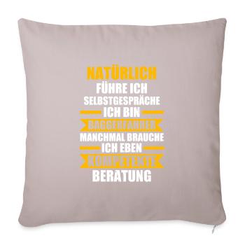 Baggerfahrer Job Baumaschine Geschenk - Sofakissenbezug 45 x 45 cm - helles Taupe - Vorne