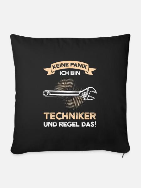 Techniker Beruf Fachmann Technik Geschenk - Sofakissenbezug 45 x 45 cm - Schwarz