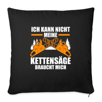 Baumpfleger Forstwirt Holzfäller Geschenk - Sofakissenbezug 45 x 45 cm - Schwarz - Vorne