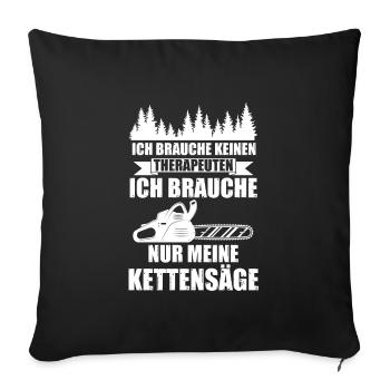 Baumpfleger Forstwirt Kettensäge Geschenk - Sofakissenbezug 45 x 45 cm - Schwarz - Vorne