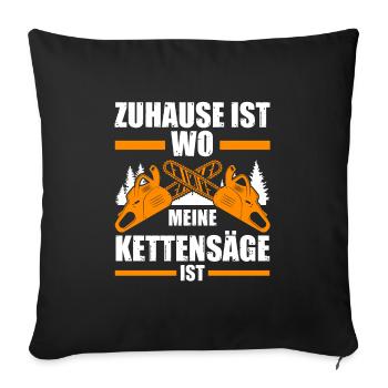Baumpfleger Forstwirt Arborist Geschenk - Sofakissenbezug 45 x 45 cm - Schwarz - Vorne