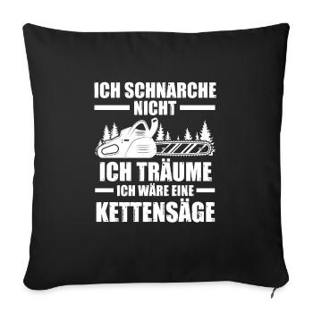 Baumpfleger Forstwirt Arborist Geschenk - Sofakissenbezug 45 x 45 cm - Schwarz - Vorne