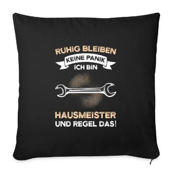 Hausmeister Beruf Handwerker Geschenk - Sofakissenbezug 45 x 45 cm - Schwarz - Vorne