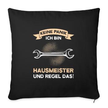 Hausmeister Beruf Handwerker Geschenk - Sofakissenbezug 45 x 45 cm - Schwarz - Vorne