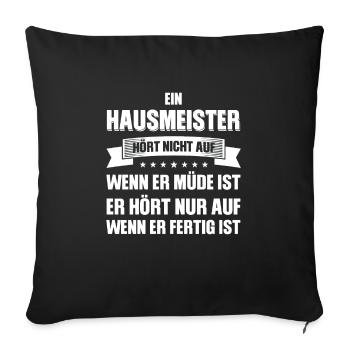Hausmeister Beruf Handwerker Geschenk - Sofakissenbezug 45 x 45 cm - Schwarz - Vorne
