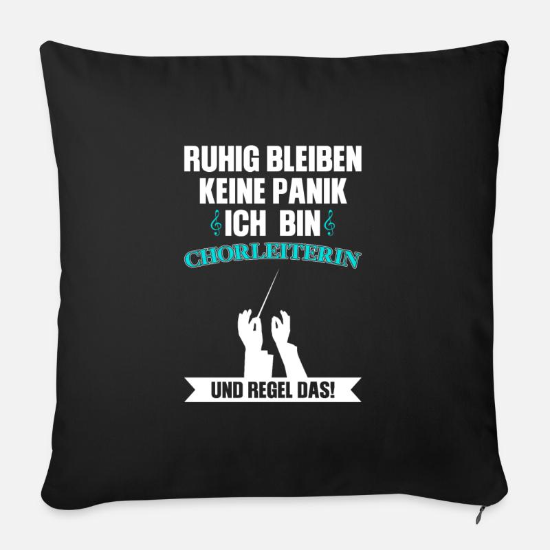 Chorleiterin Beruf Dirigentin Geschenk - Sofakissenbezug 45 x 45 cm - Schwarz