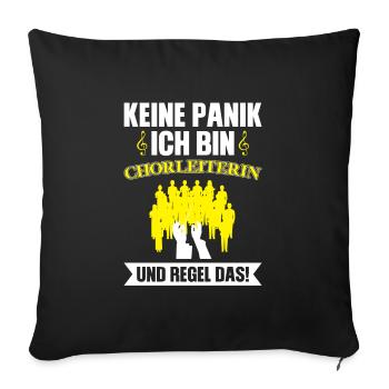 Chorleiterin Beruf Chorsänger Geschenk - Sofakissenbezug 45 x 45 cm - Schwarz - Vorne