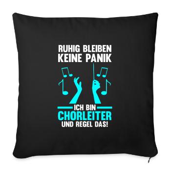 Chorleiter Beruf Dirigent Geschenk - Sofakissenbezug 45 x 45 cm - Schwarz - Vorne