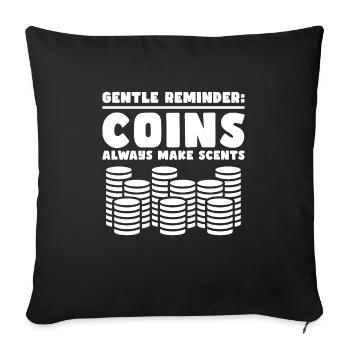 Münzen Münzen Sammler Numismatiker Geschenk - Sofakissenbezug 45 x 45 cm - Schwarz - Vorne