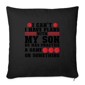 Basketball Sohn Basketball Mutter Sport Geschenk - Sofakissenbezug 45 x 45 cm - Schwarz - Vorne