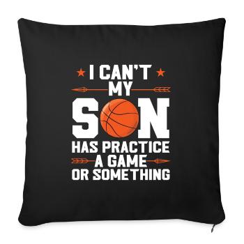 Basketball Sohn Basketball Mutter Sport Geschenk - Sofakissenbezug 45 x 45 cm - Schwarz - Vorne