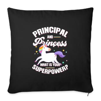 Lehrer Schulleiter Geschenk - Sofakissenbezug 45 x 45 cm - Schwarz - Vorne