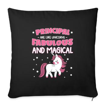 Lehrer Schulleiter Geschenk - Sofakissenbezug 45 x 45 cm - Schwarz - Vorne