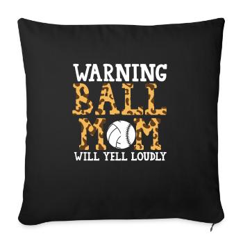 Mutter Volleyball Baseball Mutter Volleyball Gesch - Sofakissenbezug 45 x 45 cm - Schwarz - Vorne