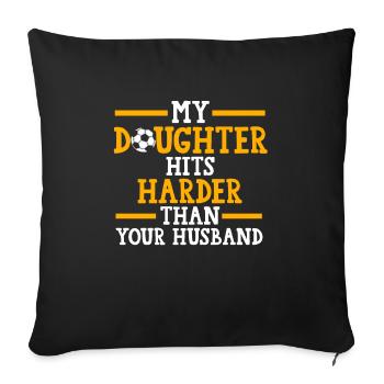 Soccer Mom Tochter Soccer Mom Sport Geschenk - Sofakissenbezug 45 x 45 cm - Schwarz - Vorne