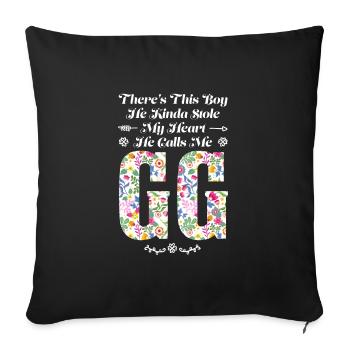 Großmutter GG Oma Geschenk - Sofakissenbezug 45 x 45 cm - Schwarz - Vorne