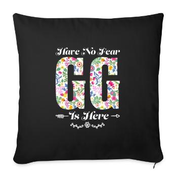 Großmutter GG Oma Geschenk - Sofakissenbezug 45 x 45 cm - Schwarz - Vorne