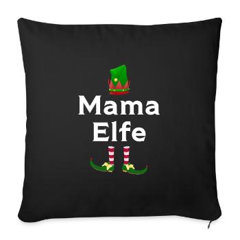 Mutter Elfe Mamas Geschenk - Sofakissenbezug 45 x 45 cm - Schwarz - Vorne