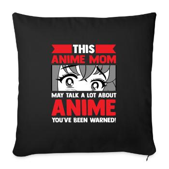 anime merch Anime anime mom Geschenk - Sofakissenbezug 45 x 45 cm - Schwarz - Vorne