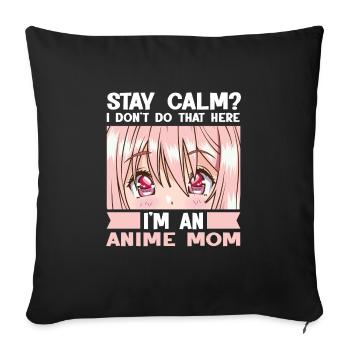 anime merch Anime anime mom Geschenk - Sofakissenbezug 45 x 45 cm - Schwarz - Vorne