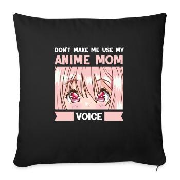 anime merch Anime anime mom Geschenk - Sofakissenbezug 45 x 45 cm - Schwarz - Vorne