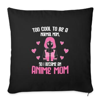 anime merch Anime anime mom Geschenk - Sofakissenbezug 45 x 45 cm - Schwarz - Vorne