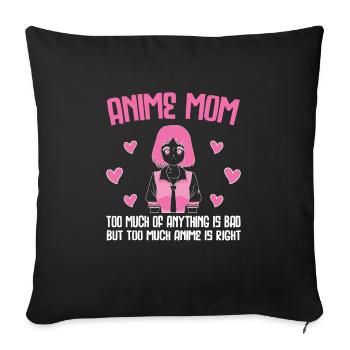 anime merch Anime anime mom Geschenk - Sofakissenbezug 45 x 45 cm - Schwarz - Vorne