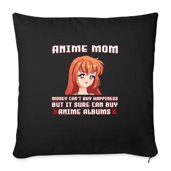 anime merch Anime anime mom Geschenk - Sofakissenbezug 45 x 45 cm - Schwarz - Vorne
