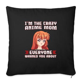 anime merch Anime anime mom Geschenk - Sofakissenbezug 45 x 45 cm - Schwarz - Vorne