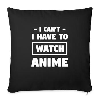Anime merch Anime Anime Merchandise Geschenk - Sofakissenbezug 45 x 45 cm - Schwarz - Vorne