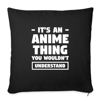 Anime merch Anime Anime Merchandise Geschenk - Sofakissenbezug 45 x 45 cm - Schwarz - Vorne