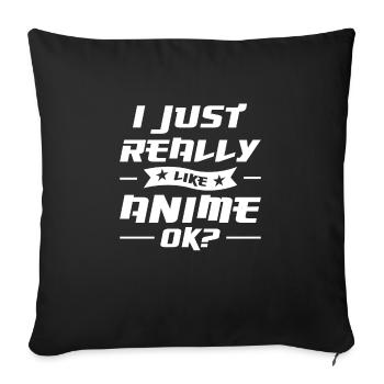Anime merch Anime Anime Merchandise Geschenk - Sofakissenbezug 45 x 45 cm - Schwarz - Vorne