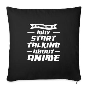 Anime merch Anime Anime Merchandise Geschenk - Sofakissenbezug 45 x 45 cm - Schwarz - Vorne