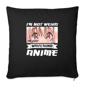 Anime merch Anime Anime Merchandise Geschenk - Sofakissenbezug 45 x 45 cm - Schwarz - Vorne