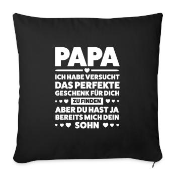 Opa Enkelkind Enkelkinder Geschenk - Sofakissenbezug 45 x 45 cm - Schwarz - Vorne