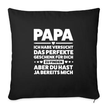 Opa Enkelkind Großvater Geschenk - Sofakissenbezug 45 x 45 cm - Schwarz - Vorne