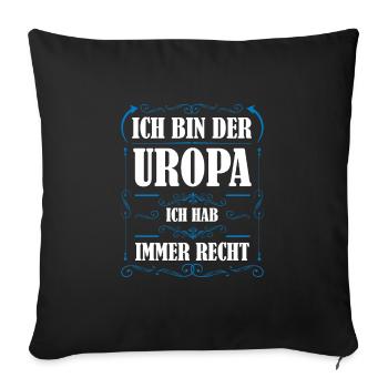 Uropa Familie Urenkel Geschenk - Sofakissenbezug 45 x 45 cm - Schwarz - Vorne