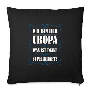 Uropa Familie Urenkel Geschenk - Sofakissenbezug 45 x 45 cm - Schwarz - Vorne
