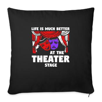 Theater Broadway-Musical Geschenk - Sofakissenbezug 45 x 45 cm - Schwarz - Vorne