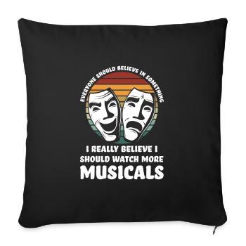 Theater Broadway-Musical Geschenk - Sofakissenbezug 45 x 45 cm - Schwarz - Vorne