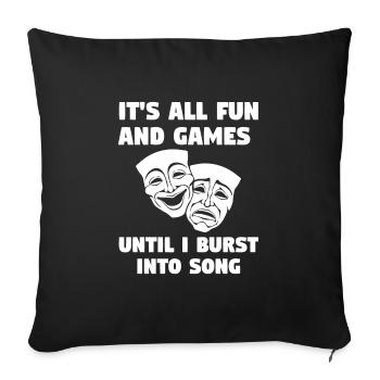Theater Broadway-Musical Geschenk - Sofakissenbezug 45 x 45 cm - Schwarz - Vorne