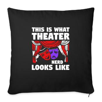 Theater Broadway-Musical Geschenk - Sofakissenbezug 45 x 45 cm - Schwarz - Vorne