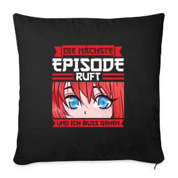 Anime Merch Japanisch Geschenk - Sofakissenbezug 45 x 45 cm - Schwarz - Vorne