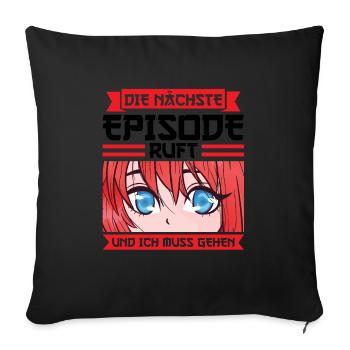 Anime Merch Anime Merch Geschenk - Sofakissenbezug 45 x 45 cm - Schwarz - Vorne
