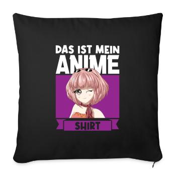 Anime Merch Anime Merch Geschenk - Sofakissenbezug 45 x 45 cm - Schwarz - Vorne