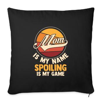 Mama Retro Mutter Geschenk - Sofakissenbezug 45 x 45 cm - Schwarz - Vorne