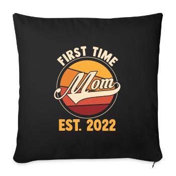Mama Retro Mutter Geschenk - Sofakissenbezug 45 x 45 cm - Schwarz - Vorne